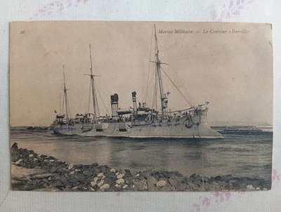 CPA, GUERRE 14-18, Marine Militaire Le Croiseur " Iberville" - Photo 1/2