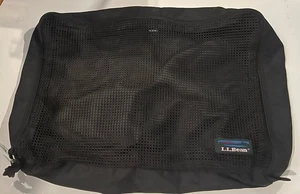 LL Bean Netz Reißverschluss hängend Reise Kulturbeutel persönliche Organizer Tasche schwarz 17”x12” - Bild 1 von 6