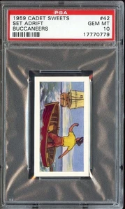 1959 CADET SWEETS BUCCANEERS #42 SET ADRIFT PSA 10 *DS13244 - Picture 1 of 2