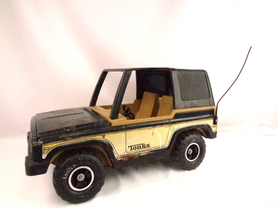 Vintage 1970's Tonka Bronco Jeep T-Top 17.5" Pressed Steel w/Antenna! - Image 1 of 4