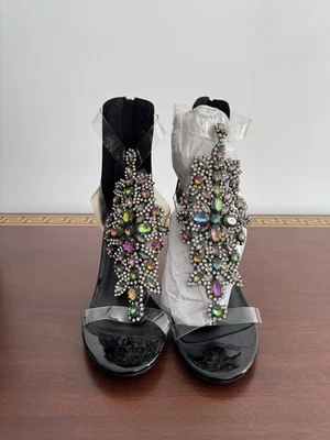 Sandalia Rhinestone Fantasy Heeled - Rosa Fashion Nova Heels Size 7.5 - Image 1 of 4