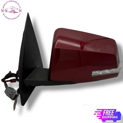 🚗✅ 2009-2014 雪佛兰 Traverse 吉姆西阿卡迪亚镜杆左水晶红色 Oem — 第 1/4 张图片