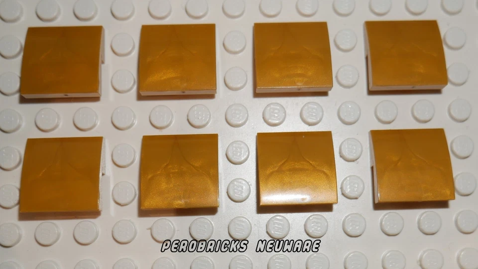 Lego Basic 8x Bogen halbrund Schrägstein Dachstein 2x2 pearl gold #15068 NEUWARE - Bild 1 von 1