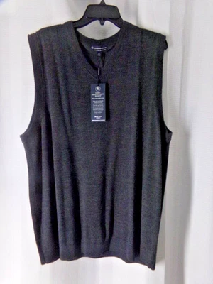 Chaleco Suéter HART SCHAFFNER MARX 2XLT Alto Gris Cuello en V 100% Lana Nuevo con Etiquetas Foto 1 de 2