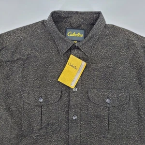 Cabelas Herren XL Pepper Heather Chamo Langarm Knopfleiste Hemd Jacke Shacket - Bild 1 von 8
