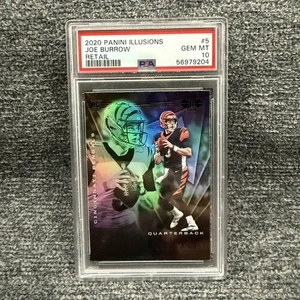 Panini Illusions Joe Burrow #5 2020 radiocontrol novato graduado PSA 10 gemas como nuevo - Imagen 1 de 2