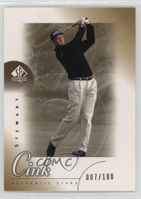 2001 SP Authentic Authentic Stars Gold /100 Stewart Cink #65 Rookie RC - Image 1 of 2