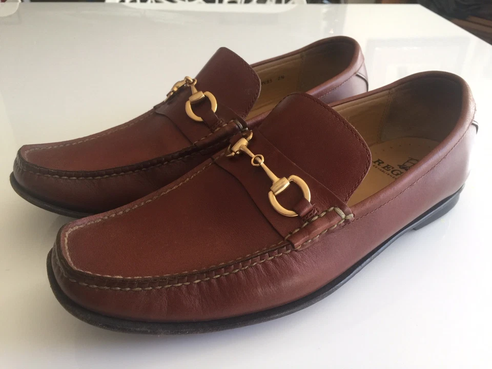 Zapatos de cuero marrón Regal para hombre talla 9,5 de EE. UU. Foto 1 de 4