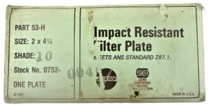 Jackson Products 53-H Tinted Filter Plate, Shade 10, 2"x4.25", new (I) - Picture 1 of 5