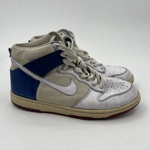 Nike Dunk Mens 9.5 Womens 11 Blue White Sneakers High Top Shoes Skateboarding - Picture 1 of 12