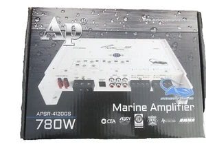 New Audiopipe APSR-4120GS 4ch 780w marine amp Amplifier 4 ohms: 4 x 120 White - Picture 1 of 2