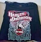 Harley Davidson Chicago Glenview W/Eagle, Black S/S Cotton T-Shirt Sz 2Xl