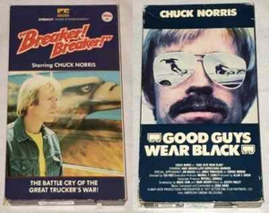 BREAKER! BREAKER & GOOD GUYS WEAR BLACK CHUCK NORRIS VHS LOT Karate Martial Arts - Picture 1 of 7