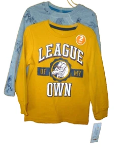 Boys New size 4 Thermal Shirt Set of 2 League of my Own Animal print - Picture 1 of 2