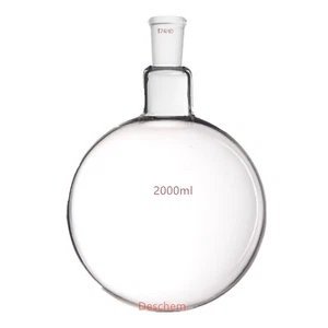 2000ml 24/40 Sigle Neck Round Bottom Glass Flask One-neck 2L Lab Boiling Bottle - Picture 1 of 6