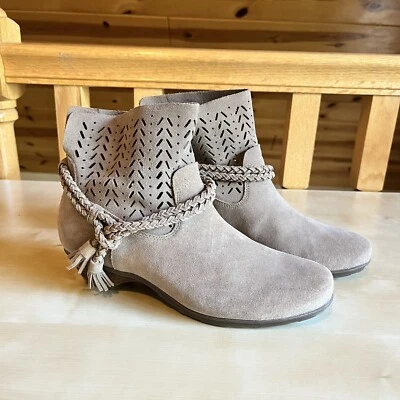 Botines para mujer Abeo Nicole soporte neutro Western Boho en cuero tostado talla 7M Foto 1 de 4