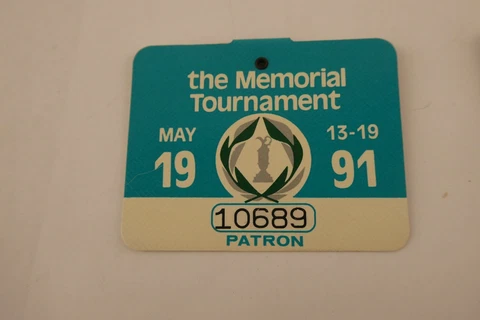 1991 Memorial Day Tournament Ticket Badge Pin Patrick Cantlay Winner Cover
