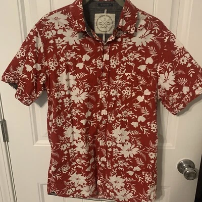 Native Code Mens Hawaiian 100% Cotton Size M Red Floral The Impeccable Fit - Image 1 of 4