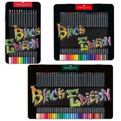 Faber-Castell Schwarz Edition Malstifte - Supersoft Stifte - Geschenk Dose - Bild 1 von 3