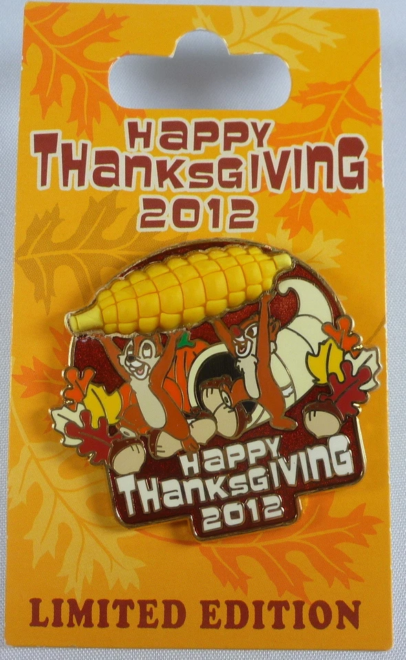 Disney Happy Thanksgiving 2012 Chip & Dale Limited Edition Pin  - Image 1 of 1