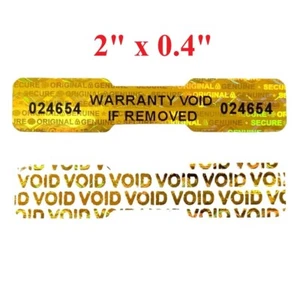 90 Pcs HOLOGRAM WARRANTY VOID IF REMOVED ,SECURITY LABELS STICKER 2"x0.4" - Picture 1 of 3