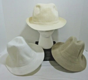 Women's Fedora Bowler Hat Cap Cotton No Band Choice of Color NEW  - Picture 1 of 20