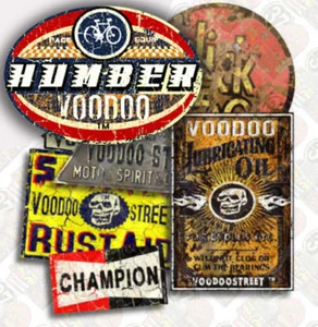 Humber Sticker Packung Von Voodoo Strasse™ Maßgefertigt Ölig Rag Humber - Picture 1 of 1