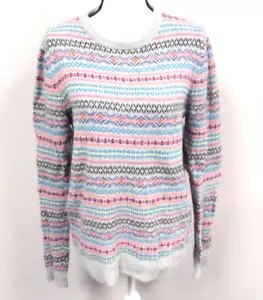 Old Navy Damenpullover Rundhalsausschnitt mehrfarbig gestreift Größe Small PETITE - Bild 1 von 5