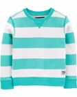 Oshkosh - 6 Mths - Baby Boy - Ivory, Turquoise Striped Pullover - New With Tags.