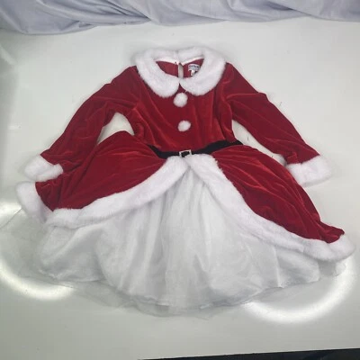 Blueberi Boulevard Christmas Holiday Red Santa Dress Girls Size 7 - Image 1 of 4