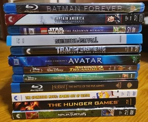 Lot Of 12 Blu-Ray Movies 1 IS SEALED! KIDS AND SUPER HERO MOVIES TRANSFORMERS ++ - Imagen 1 de 1