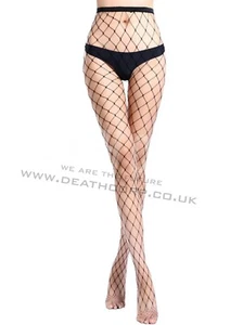 whale net tights medium fishnets goth classic essential gothic walenet onesize - Picture 1 of 4