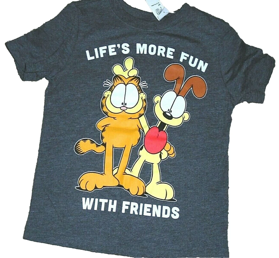 7P !WOW! 2018 NWT 4T OLD NAVY Collectible Tee GARFIELD & ODIE Character T-Shirt - Image 1 of 2