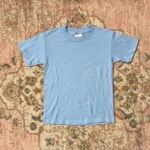 NEW Hanes Heavyweight 50/50 T-Shirt Blue Youth Size S 6-8 - Picture 1 of 3