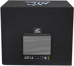 NSE12L 1200W Powered/Amplified Auto Subwoofer/Sub Gehäuse + LED, schwarz, 12" - Bild 1 von 1
