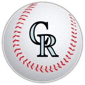Calcomanía adhesiva para parachoques de coche bola logotipo MLB letras de los Rockies de Colorado - 3"" o 5"" - Imagen 1 de 1