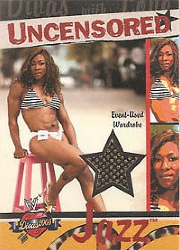 WWE Jazz 2 Color Event Used Wardrobe Fleer 2005 Divas Uncensored Card - Image 1 of 1