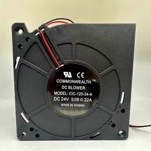 1 pcs  COMMONWEALTH DC BLOWER CIC-120-24V-A DC24V S2B 0.32A 12cm  cooling fan - Picture 1 of 3