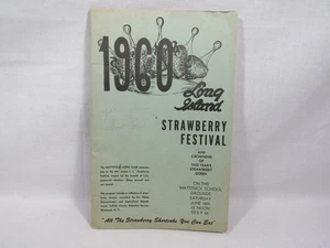 1960 LONG ISLAND NY STRAWBERRY FESTIVAL Programm Rezepte Mattituck Lions Club - Bild 1 von 3
