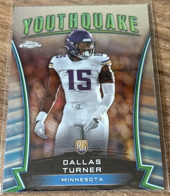 Dallas Turner 2024 Topps Chrome Youthquake RC Insert Y-6 Minnesota - Image 1 of 2