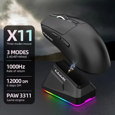 High Precision Wireless Mouse X11 PAW3311 Gaming Mouse  E-Sports - Image 1 of 4
