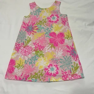 Tommy Bahama Girls Size 6 Pink Blue Green Tropical Floral Print Lined Dress - Picture 1 of 5