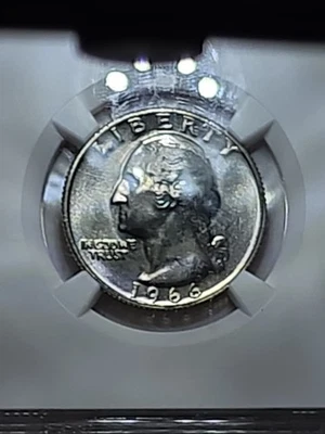 1966 SMS Washington Quarter 25 Cents NGC MS 66 - Image 1 of 3