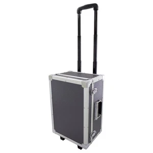 Wheeled Flight Case Tool Box Trolley Transport Telescopic Grab Travel 44x22x30cm - Picture 1 of 6
