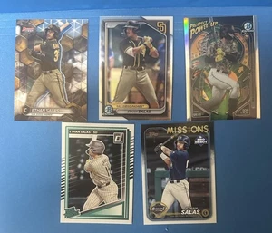 Ethan Salas- San Diego Padres- 5 Card Lot Bowman’s Best, Donruss MLB Debut - Picture 1 of 7