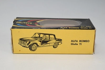 B75 1:43 BOITE VIDE D'ORIGINE POUR POLITOYS 523 ALFA ROMEO GIULIA TI EXC. CON... - Photo 1/4