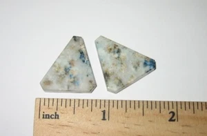 2 piezas RARO PULIDO 22mm x 20mm ESCORZALITA CRISTAL PIEDRA CABUJÓN PAR EE. UU. 7,5 g *6 - Imagen 1 de 7
