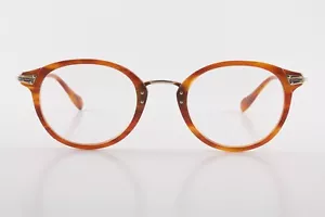 Rare Oliver Peoples Wylie Vintage 45mm Matte Yellow Brown Antique Gold Japan - Picture 1 of 8