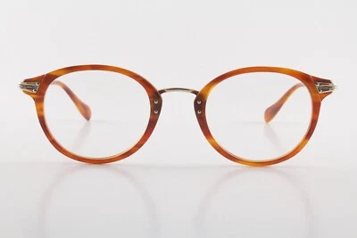 Raro Oliver Peoples Wylie Vintage 45 mm Amarillo Mate Marrón Oro Antiguo Japón Foto 1 de 4