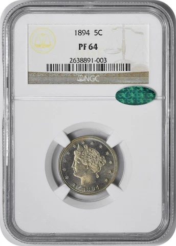 1894 Liberty Nickel PR64 NGC (CAC) Cover